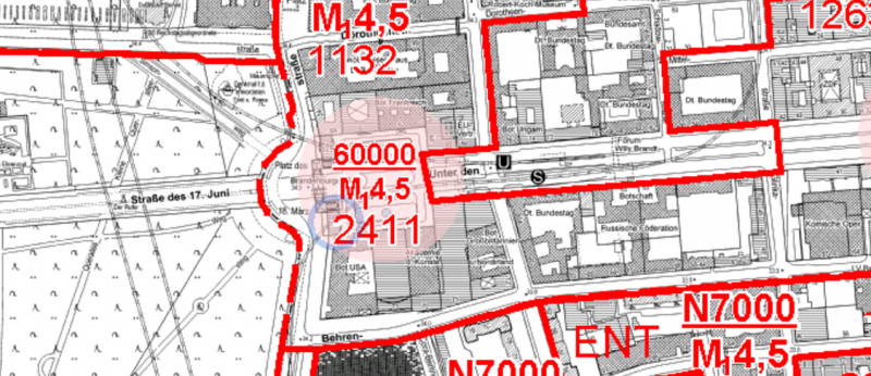 Bodenrichtwerte: Pariser Platz, Berlin